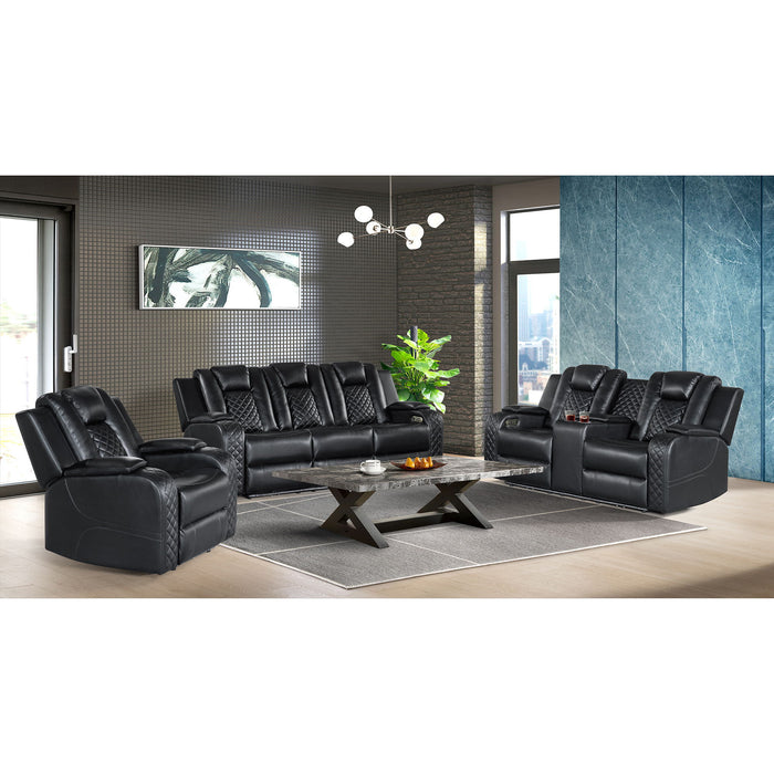 Carlos Power Motion Sofa In Black