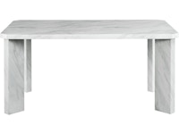 Bellini White Rectangle Dining Table and 4 Meridian Black or Meridian Grey Chairs