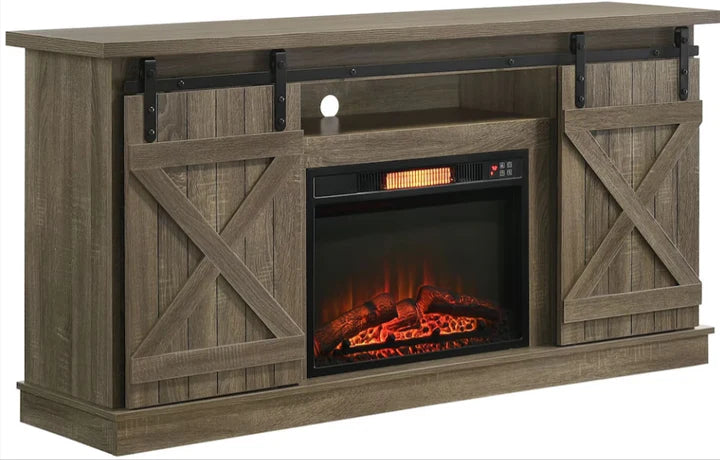 Brice 64" TV Stand Heating Fireplace(#23) w/ Remote