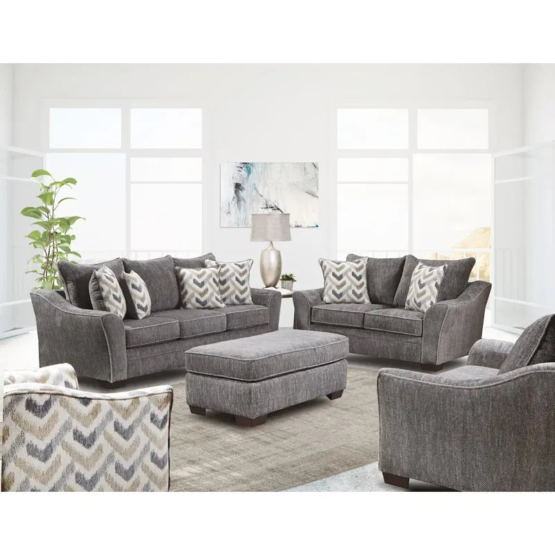 Shuman Charcoal Sofa And Loveseat