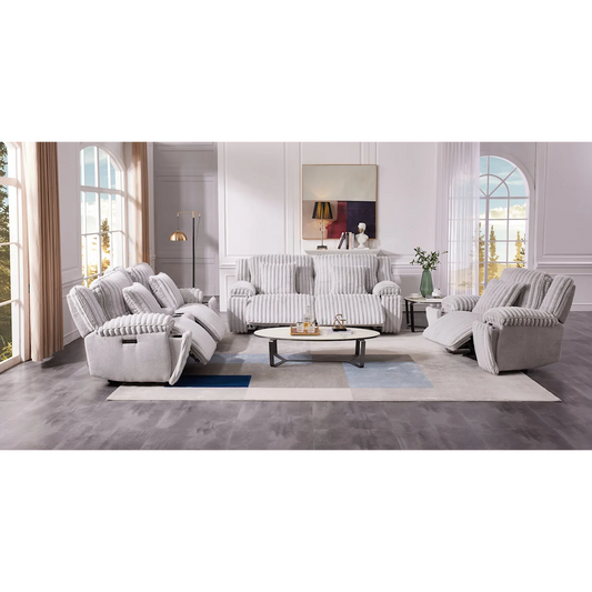 Presley Fog Power Reclining Sofa And Love