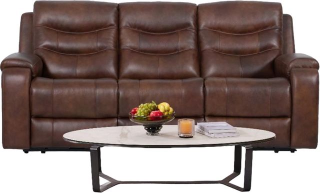 Top Grain Leather Match Brazil Cognac Light Brown Power Reclining Sofa And Love