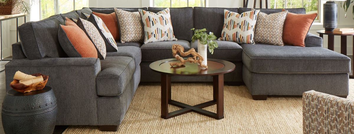 Rockport Slate Sectional with Cuddler