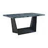 Beckley Counter Marble Table in Dark and 4 chairs