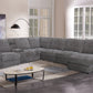 Brisbane Granite Chenile 7PC Power Sliding Chaise Modular Sectional