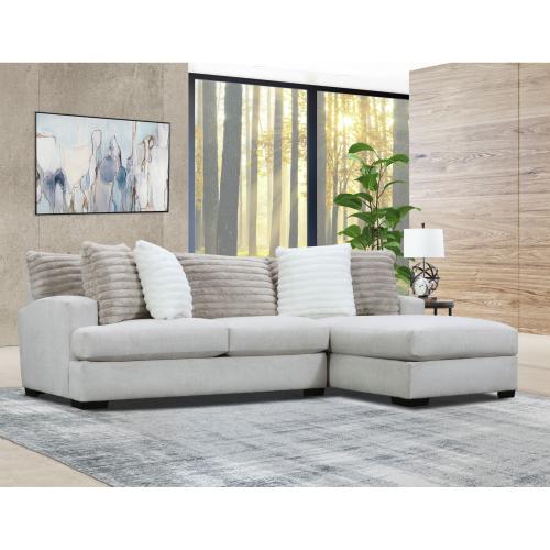 Mondo 2Pc Hush Parchment Sectional