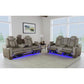 Lantana Power Motion Sofa in Grey/Brown