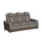 Lantana Power Motion Sofa in Grey/Brown