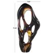 Black Glass Abstract Ombre Cutout Sculpture with Amber Accents