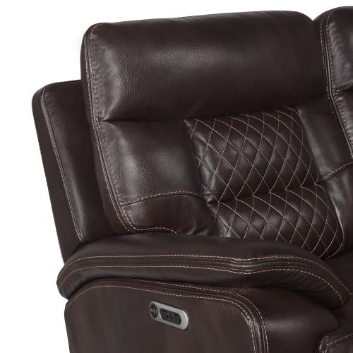 Trinidad Brown Power Dual Reclining Sofa