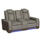 Lantana Power Motion Loveseat in Grey/Brown