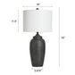 Matte Black Polyresin Table lamp