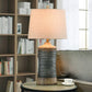 Light Brown And Gray Resin Table Lamp