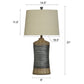 Light Brown And Gray Resin Table Lamp