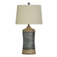 Light Brown And Gray Resin Table Lamp