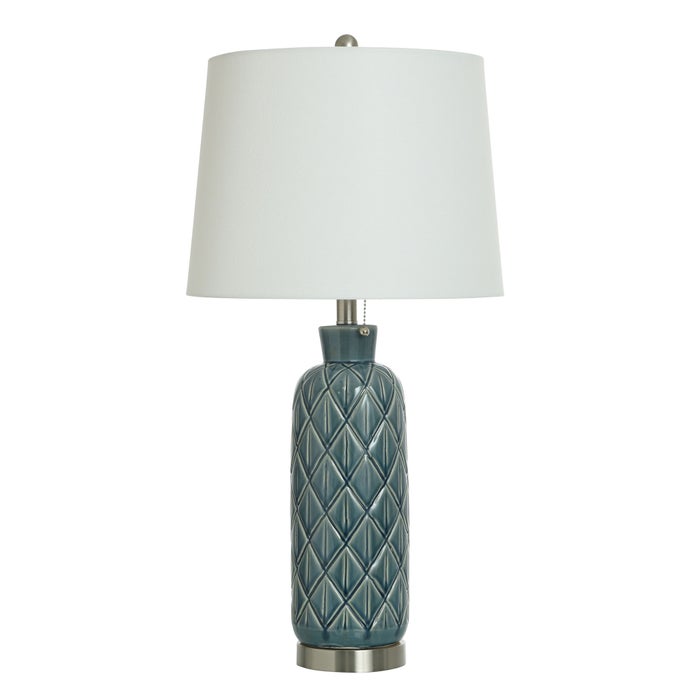 Blue Gray Ceramic Table Lamp