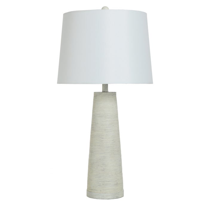 White Washed Cone Table Lamp