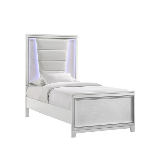 Moondance White Twin Bed