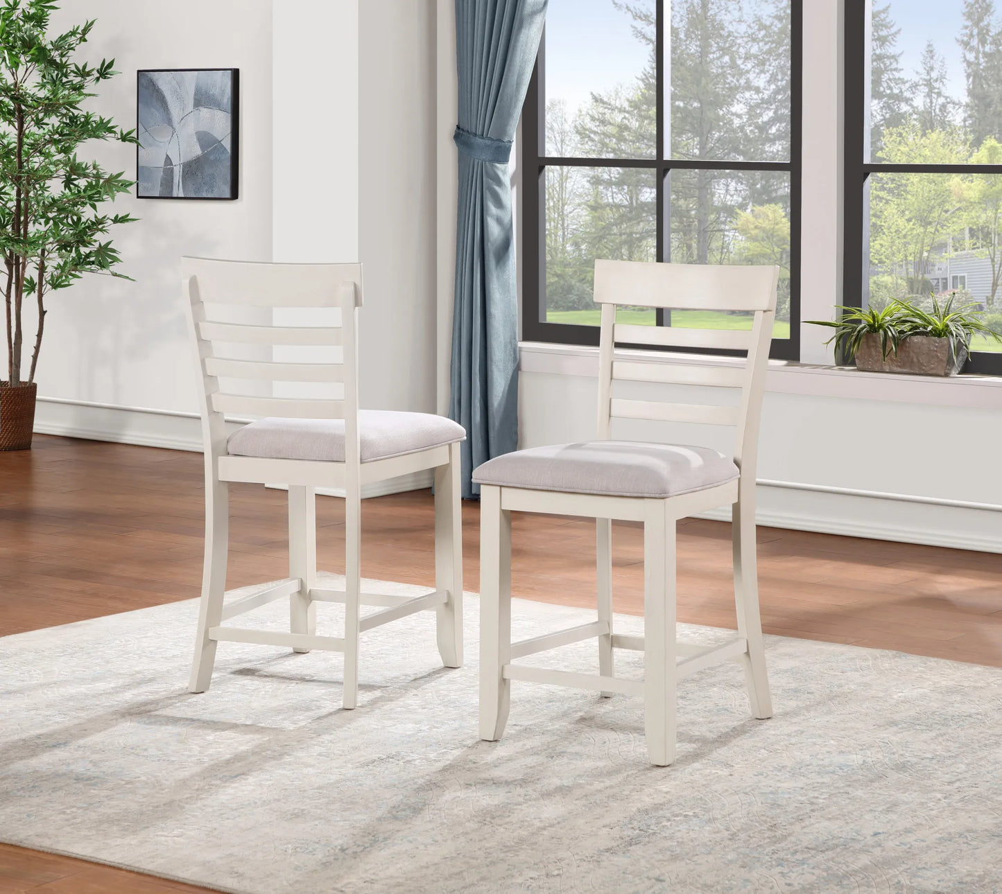 Hyland White Counter Height CHAIRS (Clearance)