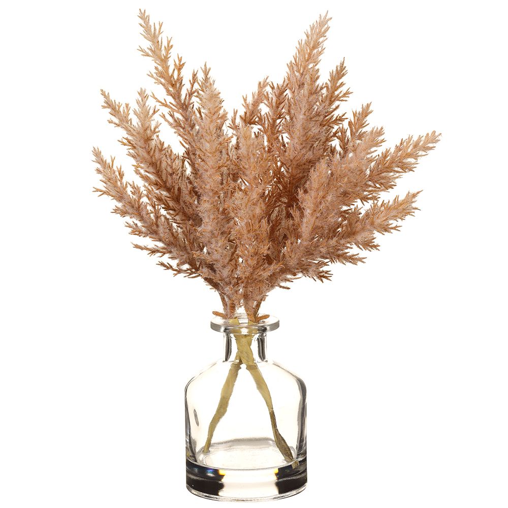 11" pampas in GLS Vase BE