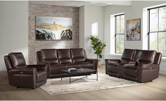 Pantera Power Motion Loveseat in Palais Dark Brown