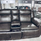 Top Grain Leather Match Softee Charcoal Power Zero Gravity Reclining  Sofa And Loveseat w/ Wireless Charging