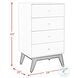 Sade 4 Drawer Chest in White