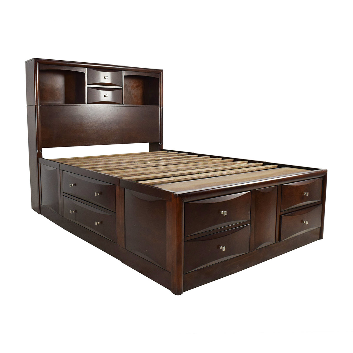 Emily Queen Bed Room set Espresso- Q Bed, Dresser and Mirror