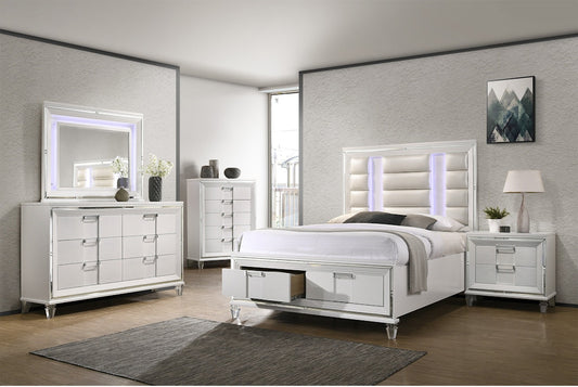 Twenty Nine White King Set-Dresser, Mirror, Nightstand & K-Bed