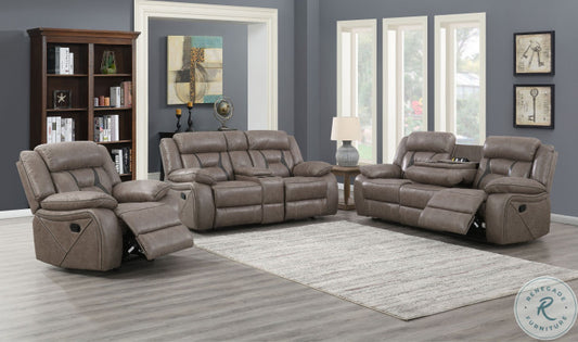 Tyson Grey Dual Reclining Sofa &Love (CLEARANCE)