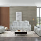 Top Grain Leather Match Grey Cosmo Fog Zero Gravity Power Reclining Sofa And Loveseat w/Wireless Charger