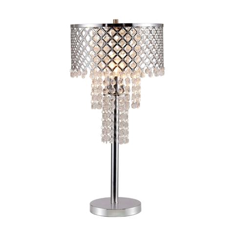 Crystal on Mesh Glam Lamp