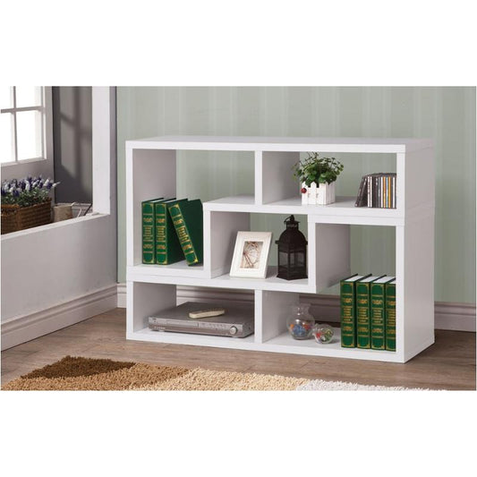 Velma White Convertible Bookcase TV Stand