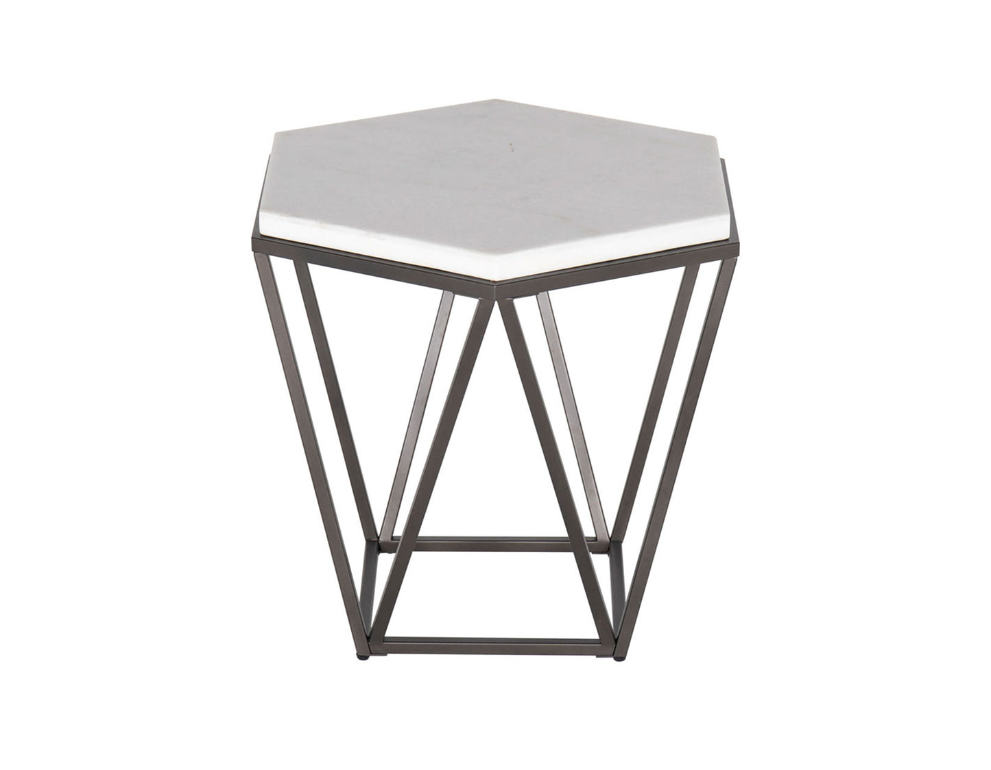 Coorvus Hax Marble End Table (Clearance)
