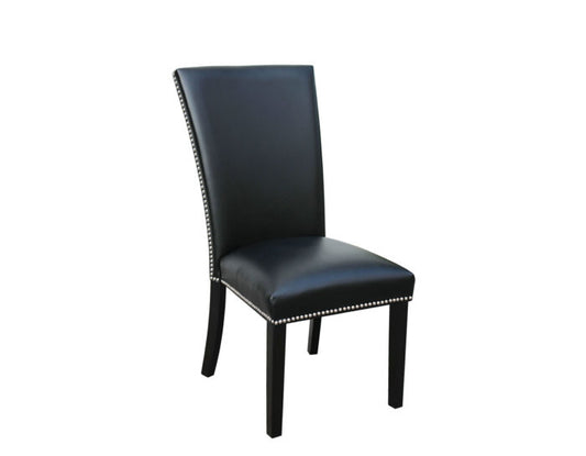 Camila Black PU Regular Chair