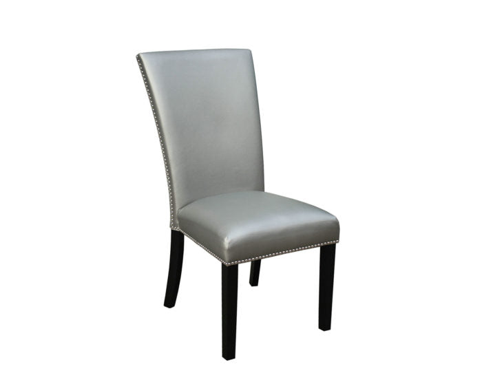 Camila Silver PU Reguler Chair CLEARANCE