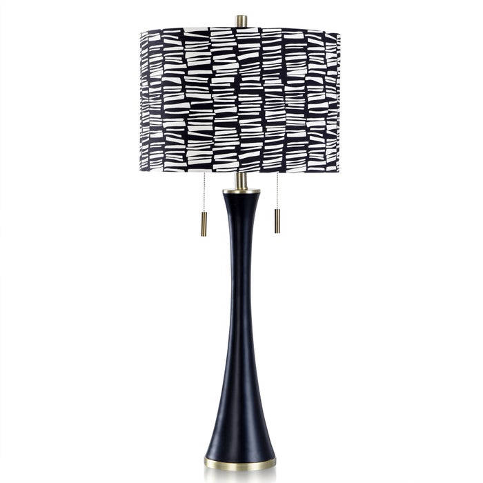 Brigg Gold, Ebony Body with Brushed Brass, Twin Pull Chains Lamp (CLEARANCE)
