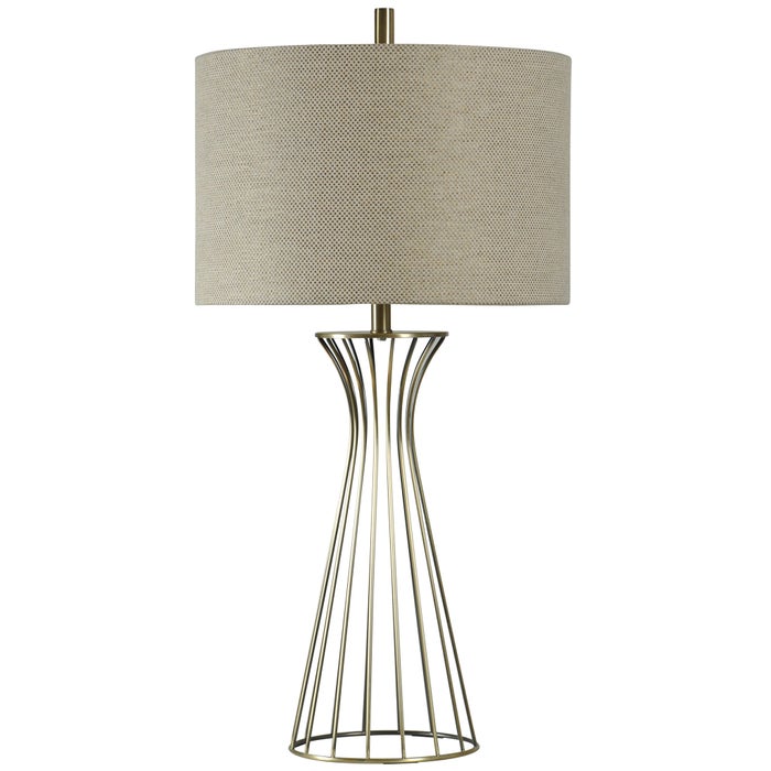 Formed Metal with Drum Fabric Shade Lamp (CLEARANCE)