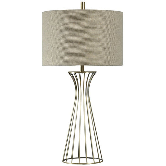 Formed Metal with Drum Fabric Shade Lamp (CLEARANCE)